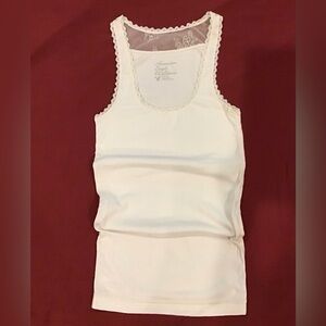 American Eagle Cream Lace Tank Top
